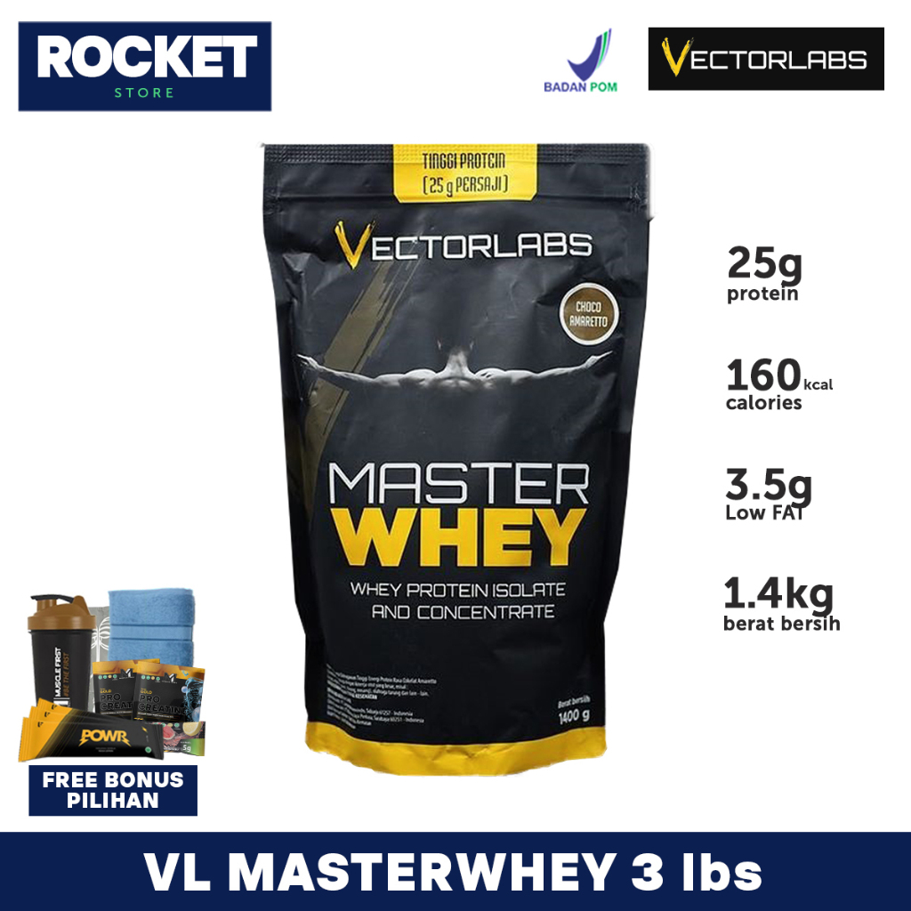 Vectorlabs Masterwhey 3lbs 3lb 3 lbs Whey Protein Concentrate isolate Vector Labs Master Whey
