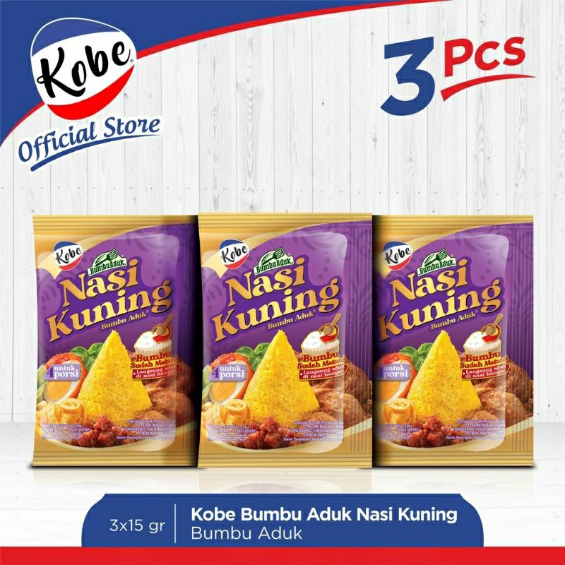 

KOBE BUMBU ADUK NASI KUNING / NASI KUNING BUMBU ADUK 3 SACHET