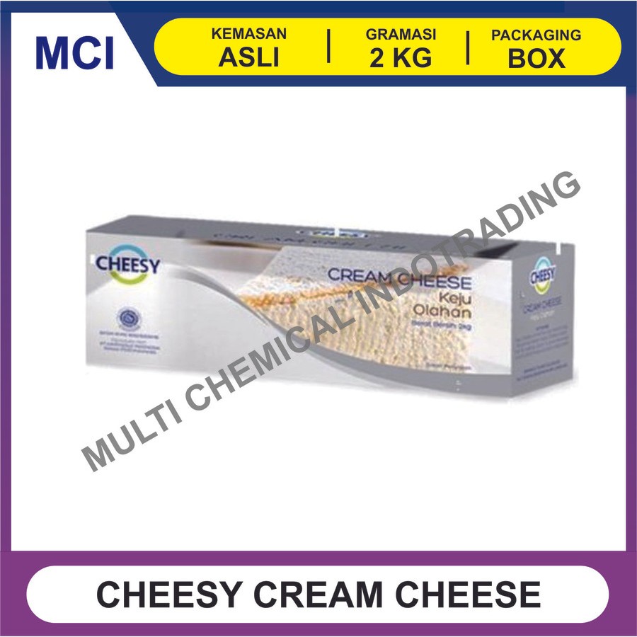 

CHEESY CREAM CHEESE 2 KG - 1 DUS 8 PCS / KRIM KEJU CHEESY