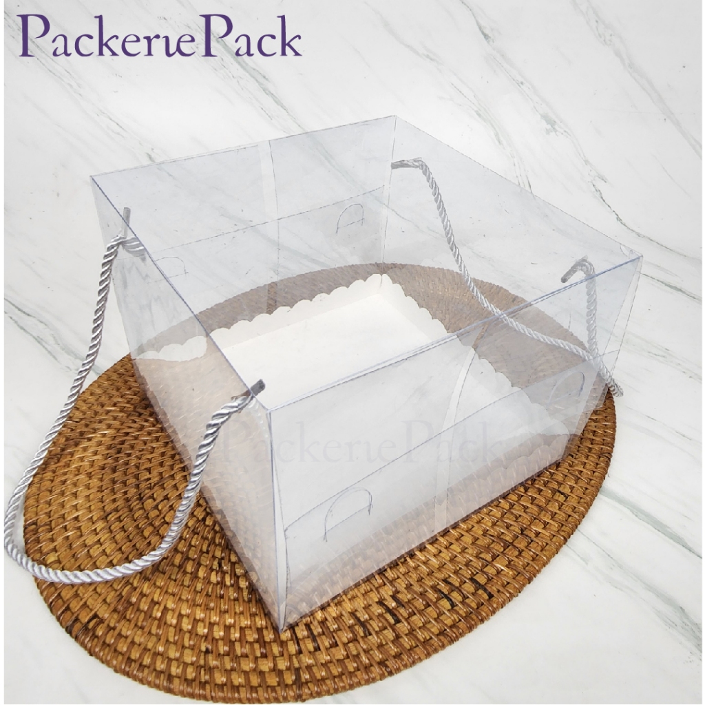 

(1 PCS) MIKA FUJI BOX TRANSPARAN 22x22x12CM/ MIKA FUJI TENTENG 22x22x12CM