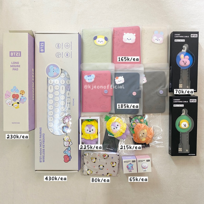 [READY] Minini Multipairing Wireless Mouse BT21 Official | Wireless Keyboard BT21 Shooky Mang | Mini