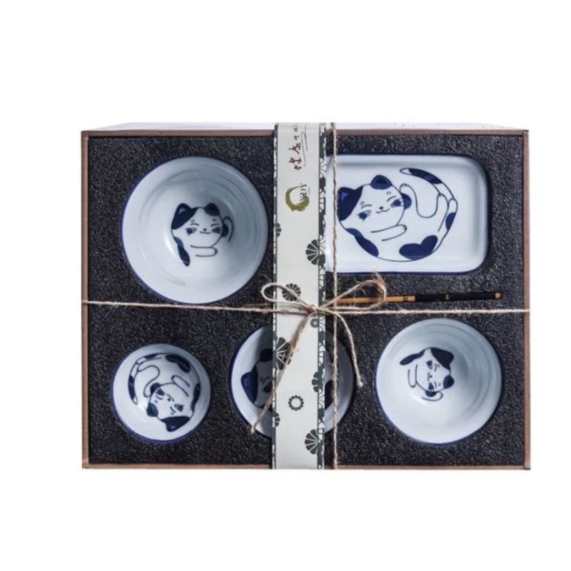 Set Piring Keramik Jepang Gift Set 6 piece Hampers Cantik