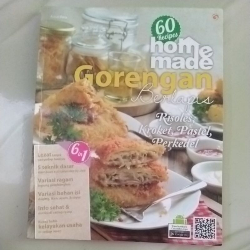 Buku Masakan 60 Recipes home made Gorengan Berlapis Risoles, Kroket, Pastel, Perkedel