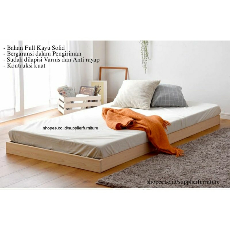 Dipan tempat tidur kayu minimalis dipan tempat tidur ala jepang divan alas spring bed matras kasur ala jepang