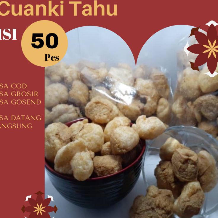

QLRD4556 TEBUS MURAH BISA COD - Kerupuk Cuanki Tahu isi 50 pcs - Cuankie - Toping Baso Aci - Seblak - Bakso