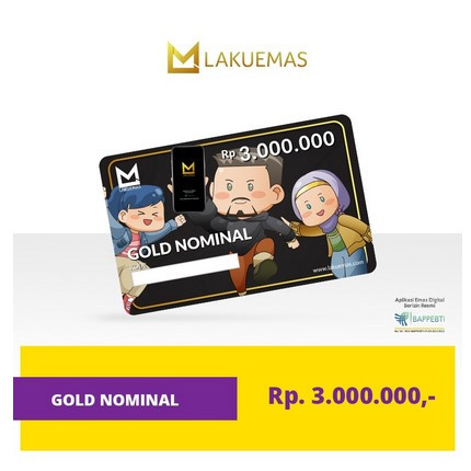 Voucher Emas Fisik Lakuemas Nominal 3 Juta