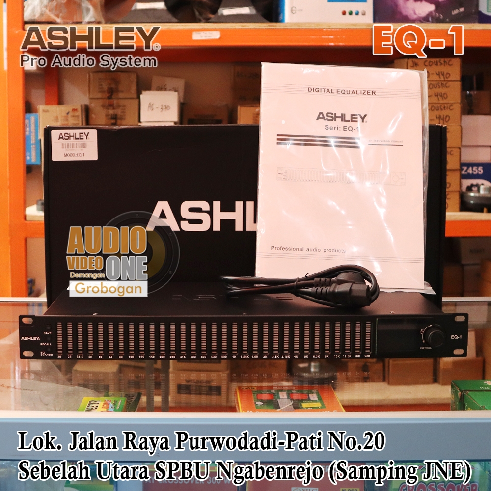Equalizer Digital Ashley EQ-1 Ekualiser Fitur Delay 2 x 31 Band Original