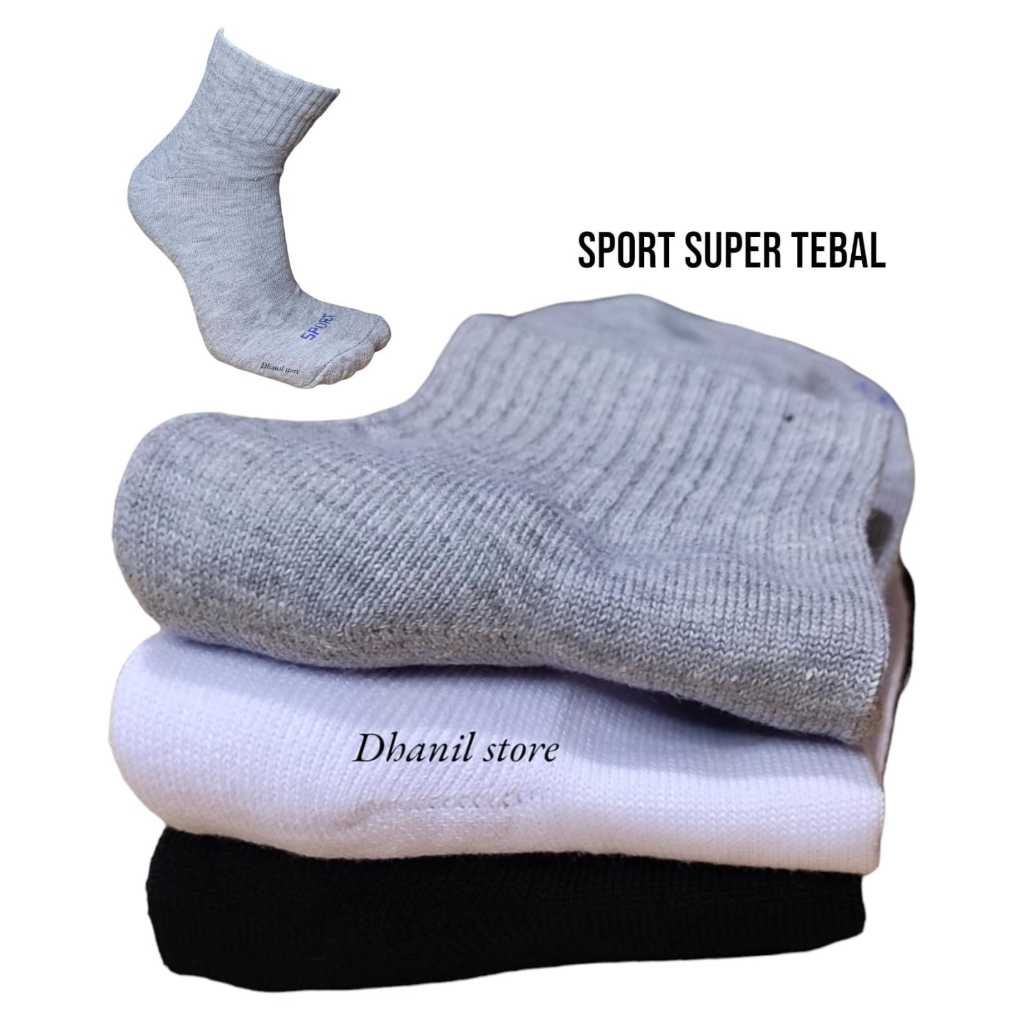 Kaos Kaki Pria Sport Pendek Super Tebal Big Size / Kaos Kaki Olahraga