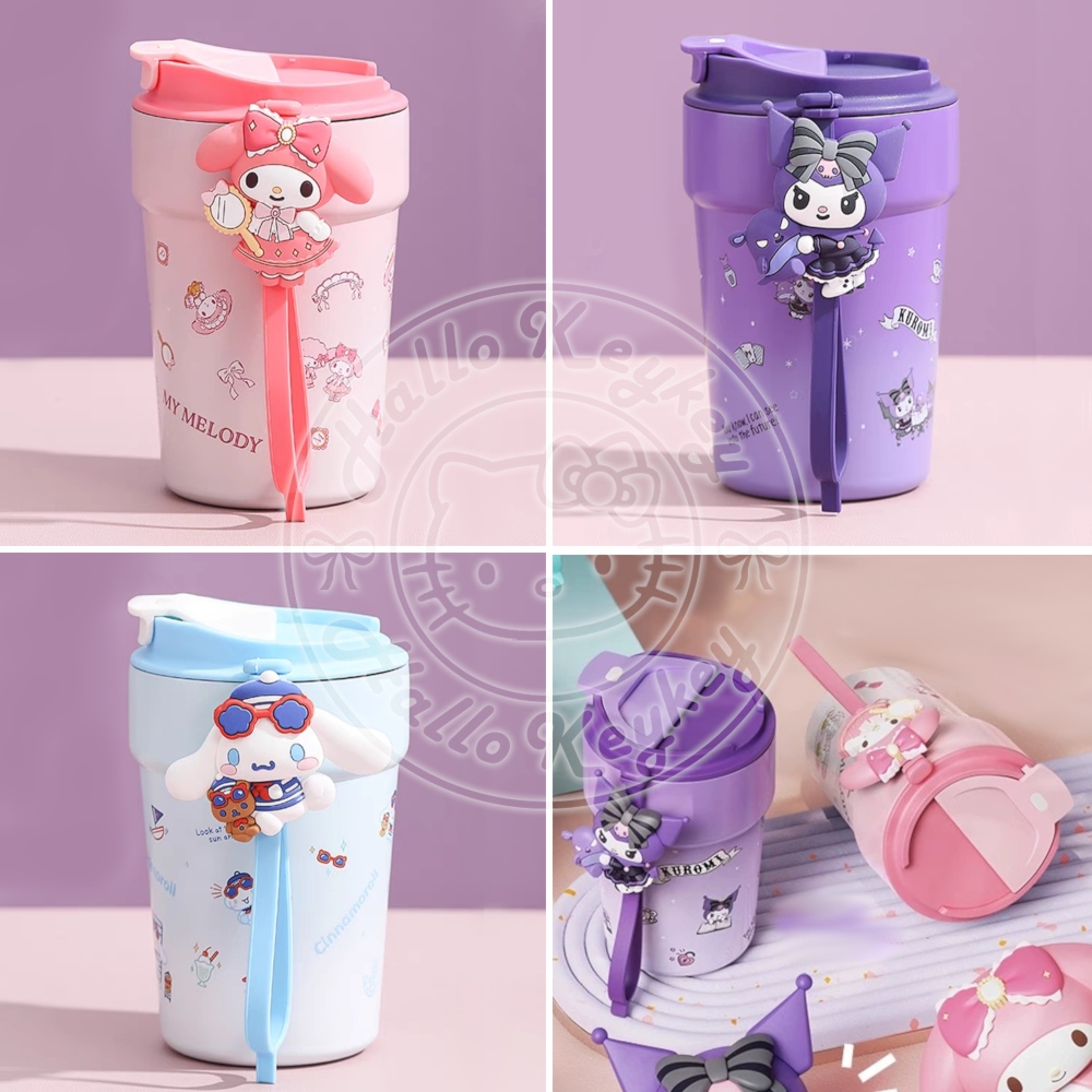 gelas tumbler stainless SUS 316 melody kuromi cinnamoroll original sanr**