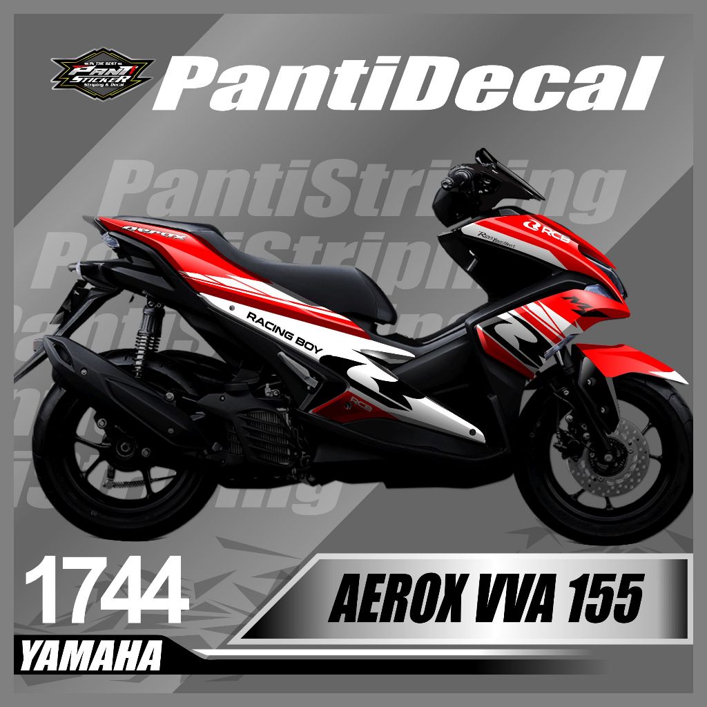 Stiker Decal Aksesoris Sepeda Motor AEROX 155 VVA Motif Racing Boy Stiker AEROX 155 VVA Full Body
