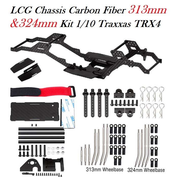 LCG Chassis 313-324mm Kit 1/10 Traxxas TRX4 Defender Bronco RC Car
