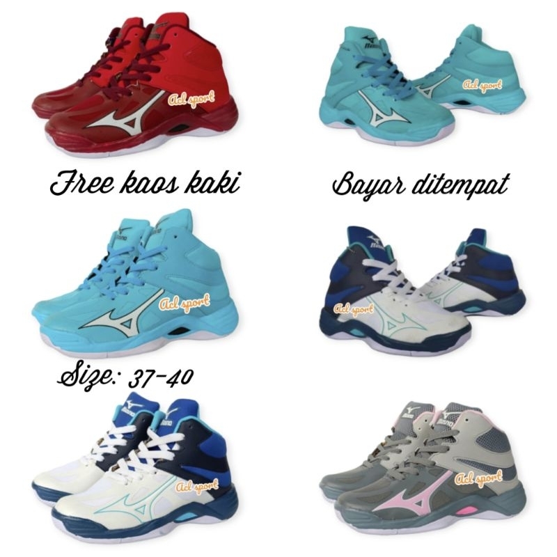 Sepatu Voli Volly Mizuno Thunder Blade Wanita Olahraga Termurah Spatu Voly Ball Olah Raga Voley Voll