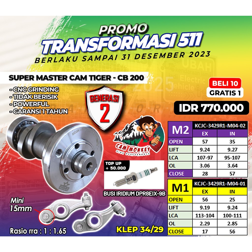 NOKEN AS TIGER-CB200 SERI M KLEP 34/29 BRT