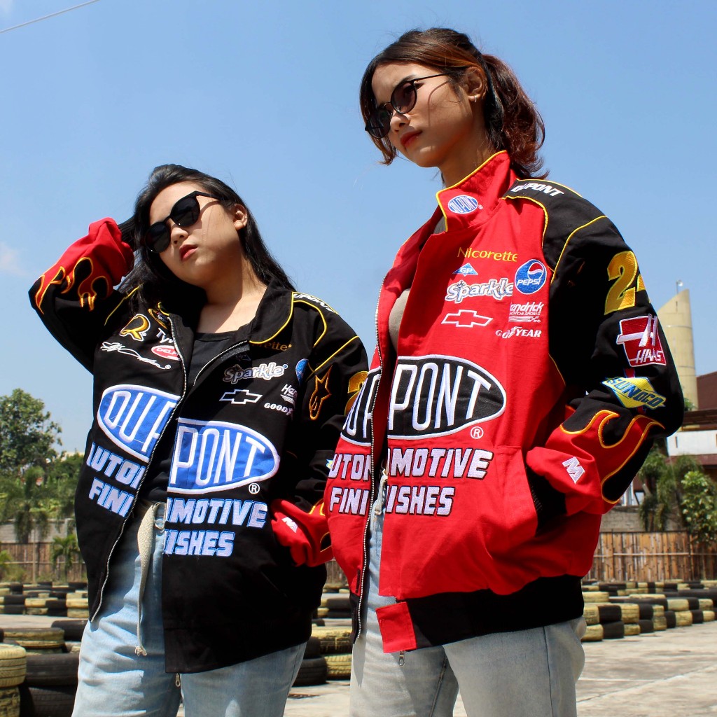 NASCAR JACKET DUPONT JEFF GORDON VINTAGE RACING CHASE AUTHENTICS ORIGINAL MIRROR 1:1 FULL BORDIR LIM