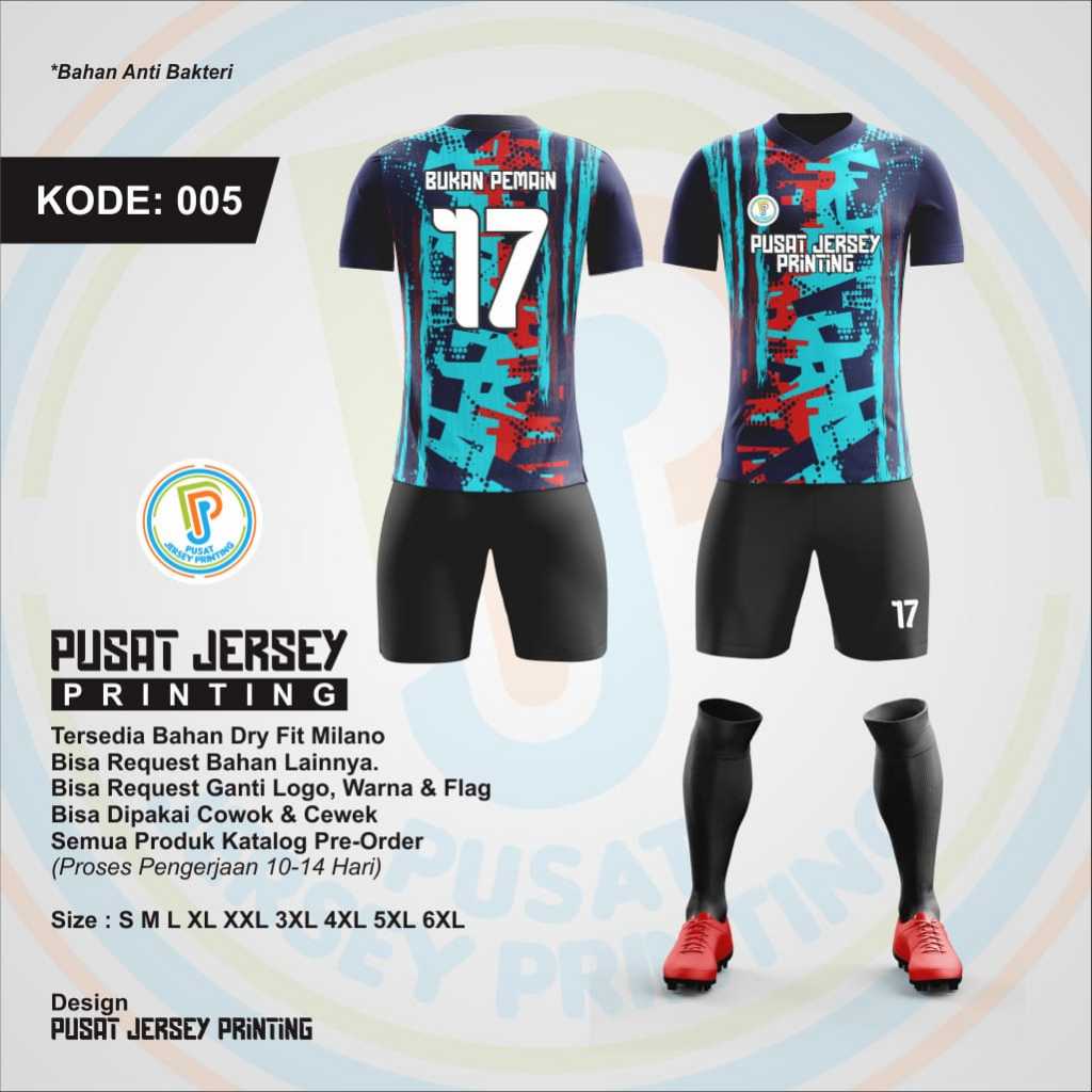 GROSIR DAN SATUAN SETELAN KAOS TIM TEAM KESEBELASAN JERSEY PRINTING CUSTOM FULL PRINTING NAMA, NO. P