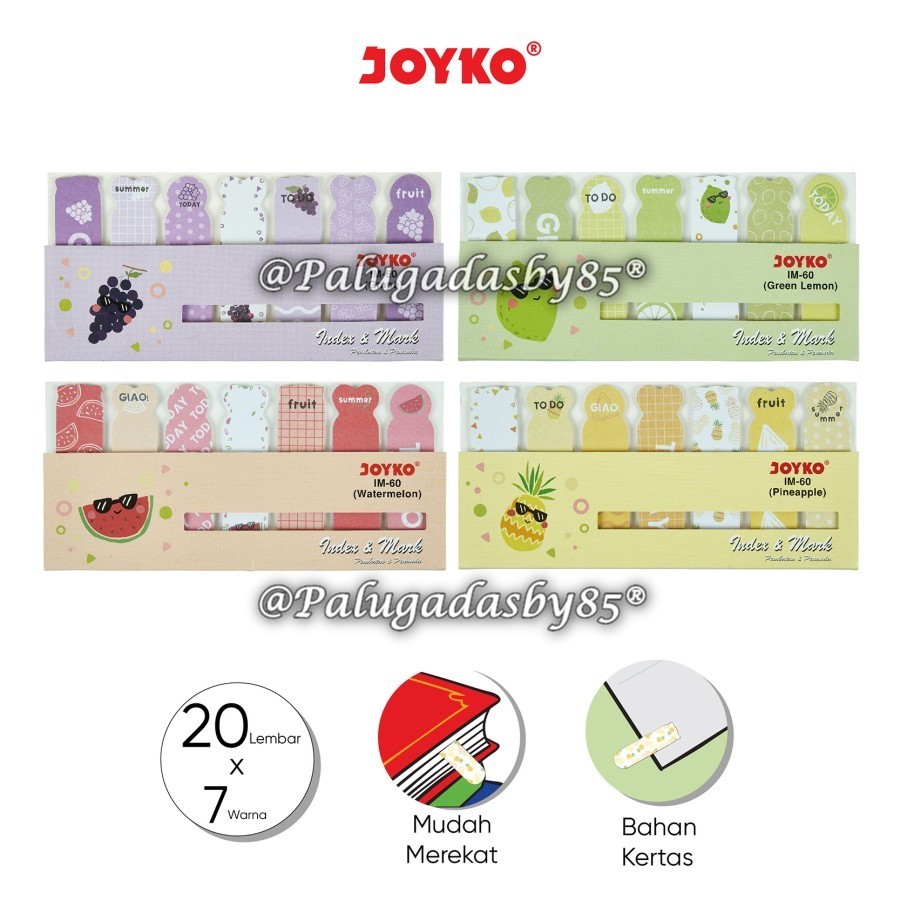 

(1 Set) GROSIR Pembatas Memo JOYKO IM-60 Kertas Fancy / Index Mark Penanda Pembatas Joyko IM-60 Kertas / Penanda Joyko IM60 IM 60 / Penanda Joyko Kertas