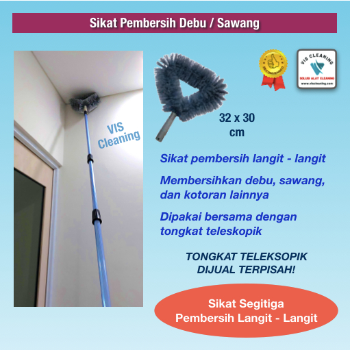Sikat Segitiga Pembersih Langit Langit / Sawang