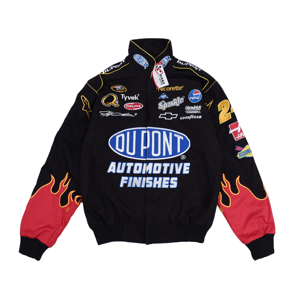 NASCAR JACKET DUPONT 24 BLACK VINTAGE RACING CHASE AUTHENTICS ORIGINAL MIRROR 1:1 FULL BORDIR LIMITE