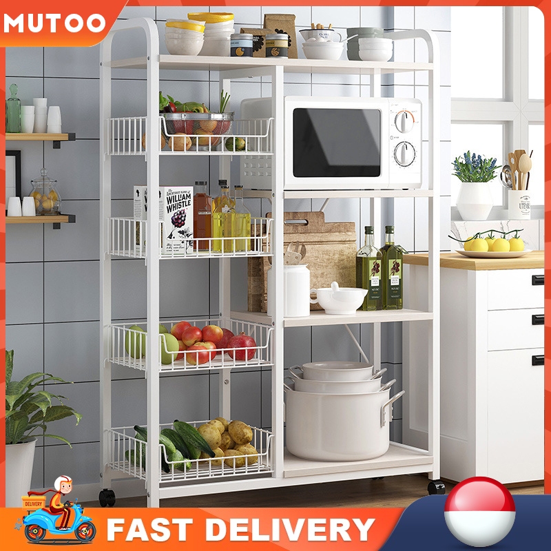 MUTOO Rak Dapur  Rak Microwave Susun Minimalis Rak Oven
