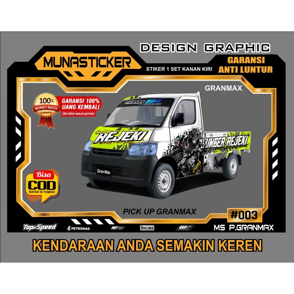 STICKER MOBIL PICK UP GRANMAX STICKER FULL VARIASI CUSTOM TERLARIS MURAH TERBARU