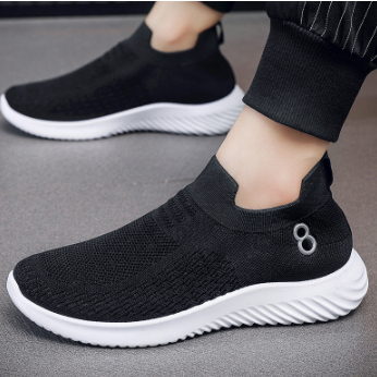 Sepatu Slip On Pria / Sneakers Casual Tanpa Tali Sport Running