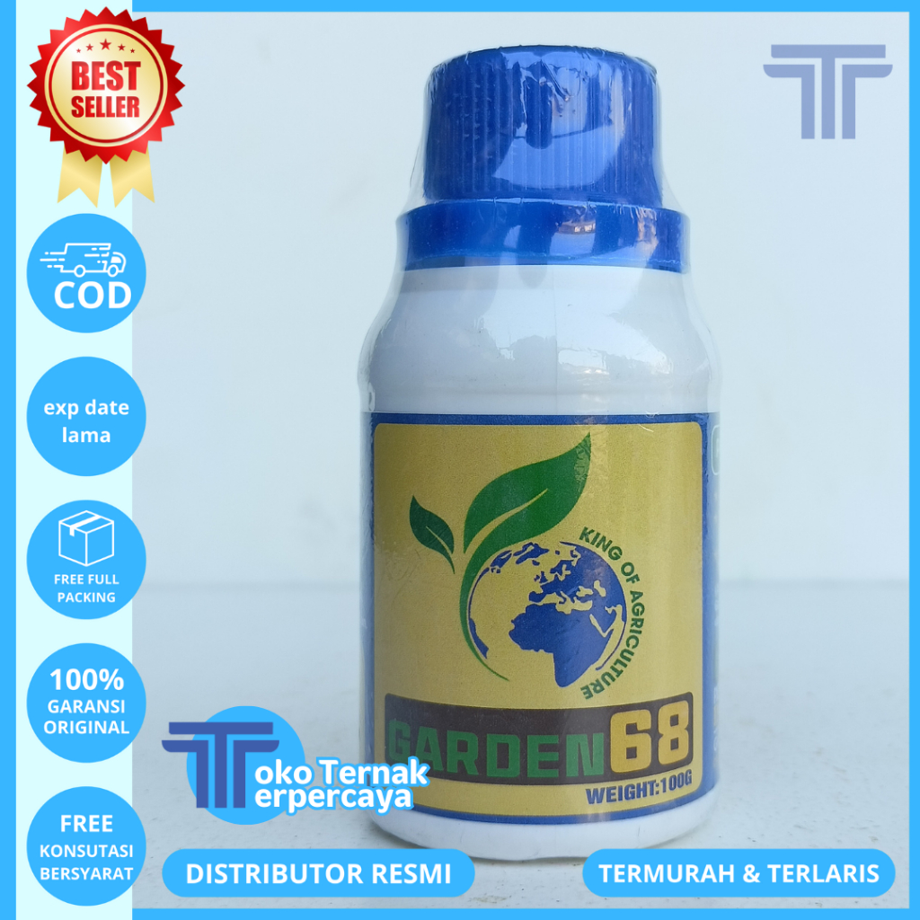 Garden 68 100 gram - Pupuk Hayati Multifungsi - Pupuk Organik Multifungsi - Garden 68 ORIGINAL - Roo