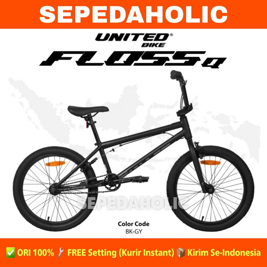 Sepeda Anak Laki BMX UNITED FLOSS Q Rotor / FLOSS NEW 2020 Ukuran 20 Inch