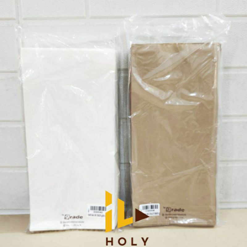 Paper Bag Kantong Kertas Bungkus Gorengan Putih & Coklat Isi 100 Lembar