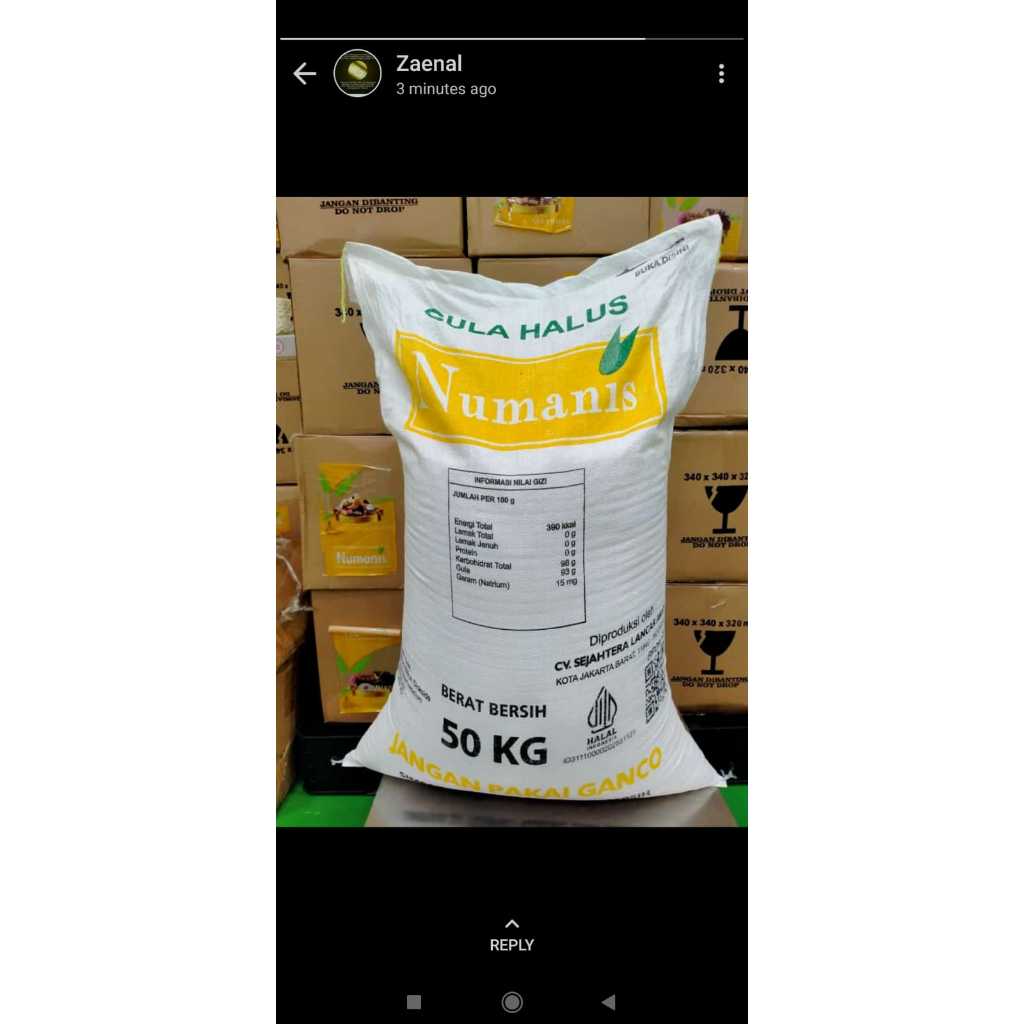 

Gula Castor Numanis 50kg khusus Ekspedisi