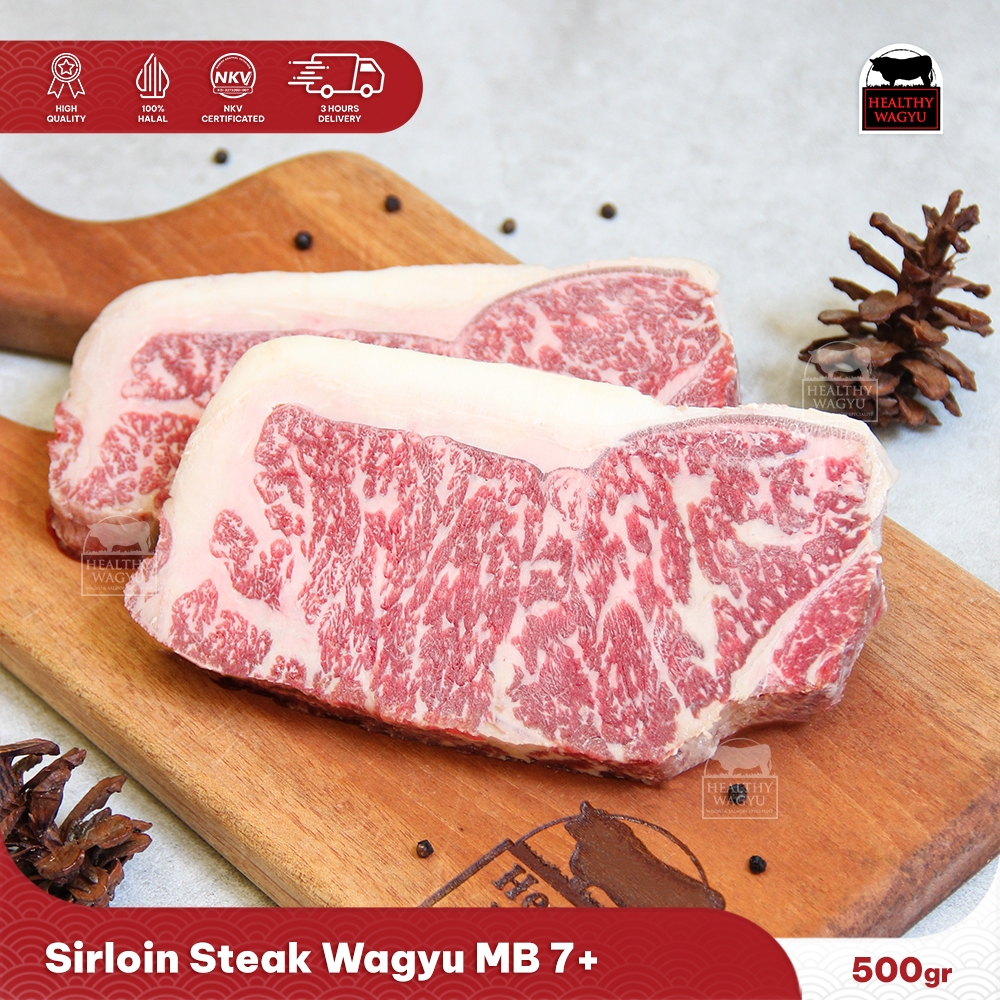 

Sirloin Wagyu Beef Marbling 7+ 500gr Healthy Wagyu