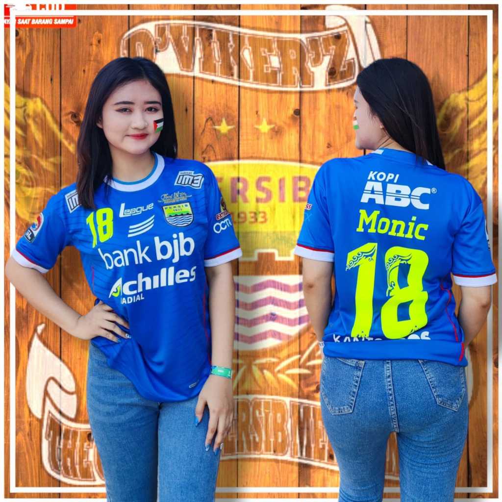 Jersey persib 2014 retro GRAD3 0R1 logo timbul