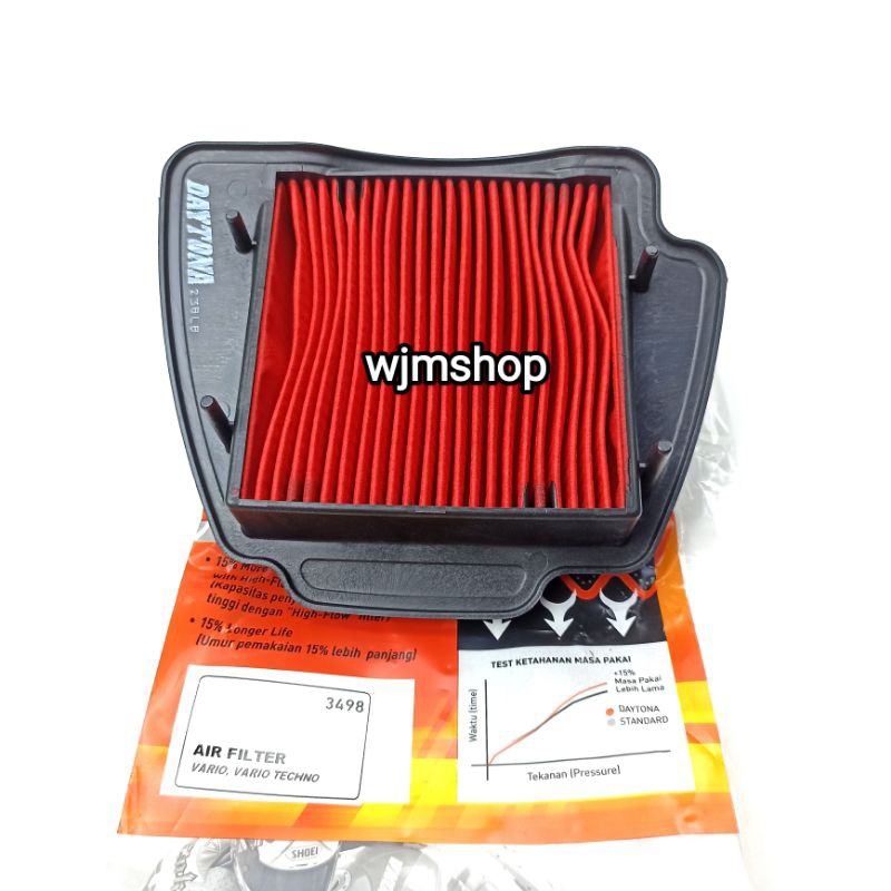 FILTER UDARA DAYTONA RACING ULTRA NANO VARIO 110 KARBU .VARIO 110 TECHNO KARBU 3498 ORIGINAL DAYTONA
