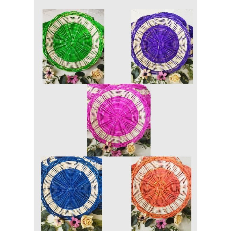 PIRING ROTAN ASLI PERNIS MENGKILAT PIRING ROTAN ASLI 24cm