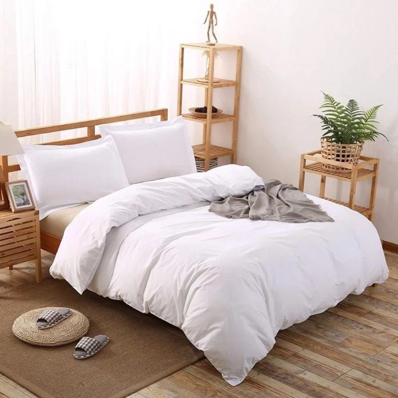 sprei set polos putih/sprei hotel