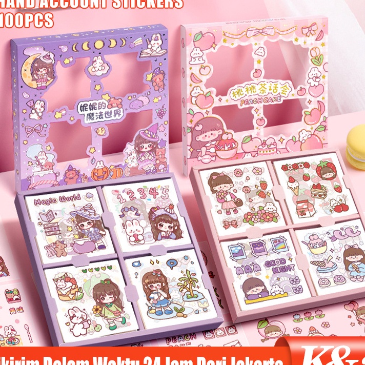 

Diskon Promo 100 Lembar NINI-Motif Kartun Korea Lucu Anti Air /Dekorasi Handbook Scrapbook DIY/Stiker kartun tahan air PET