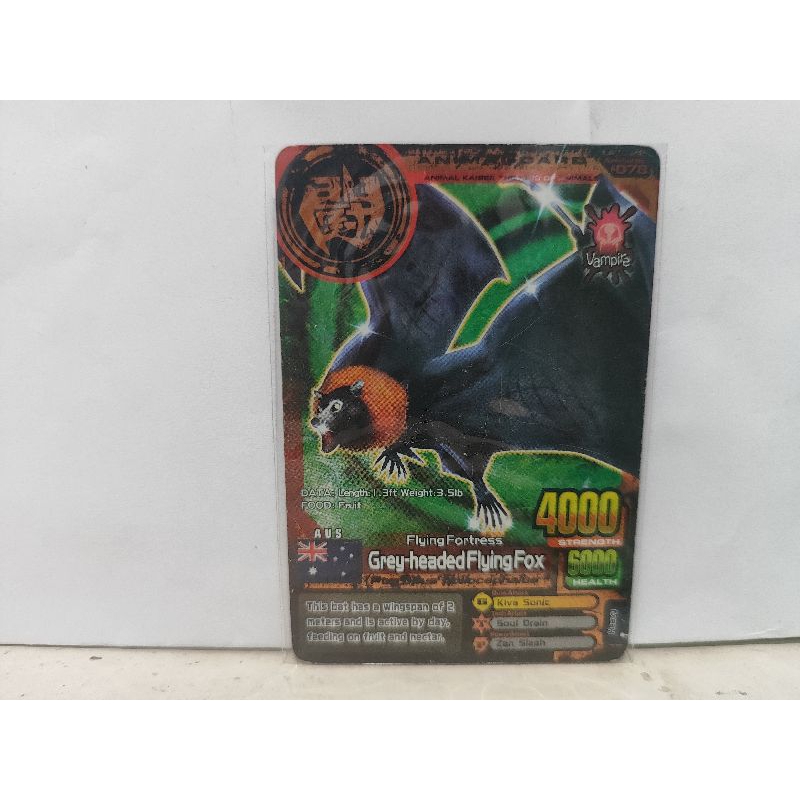 KARTU ANIMAL KAISER GREY HEADED FLYING FOX BRONZE RARE ASLI MESIN