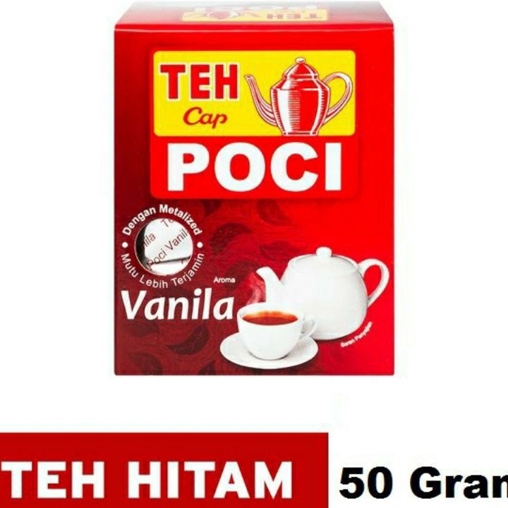 

➔➝✺❇ Teh BUBUK Poci Vanila PERPAK 10 PCS Stok Banyak