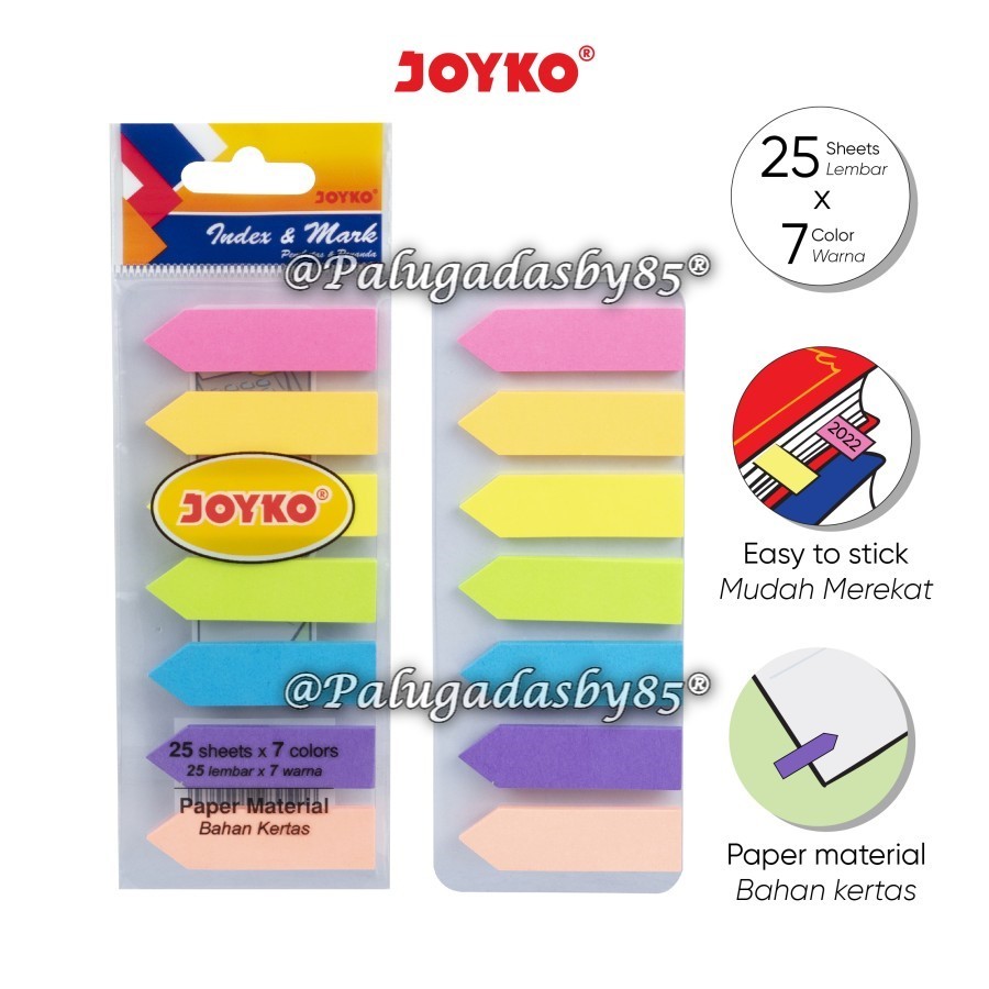 

(1 Set) GROSIR Pembatas Memo JOYKO IM-33 Kertas Panah 7 Warna / Index & Mark Penanda Pembatas Joyko IM-33 Kertas / Penanda Joyko IM33 IM 33 / Penanda Joyko Kertas