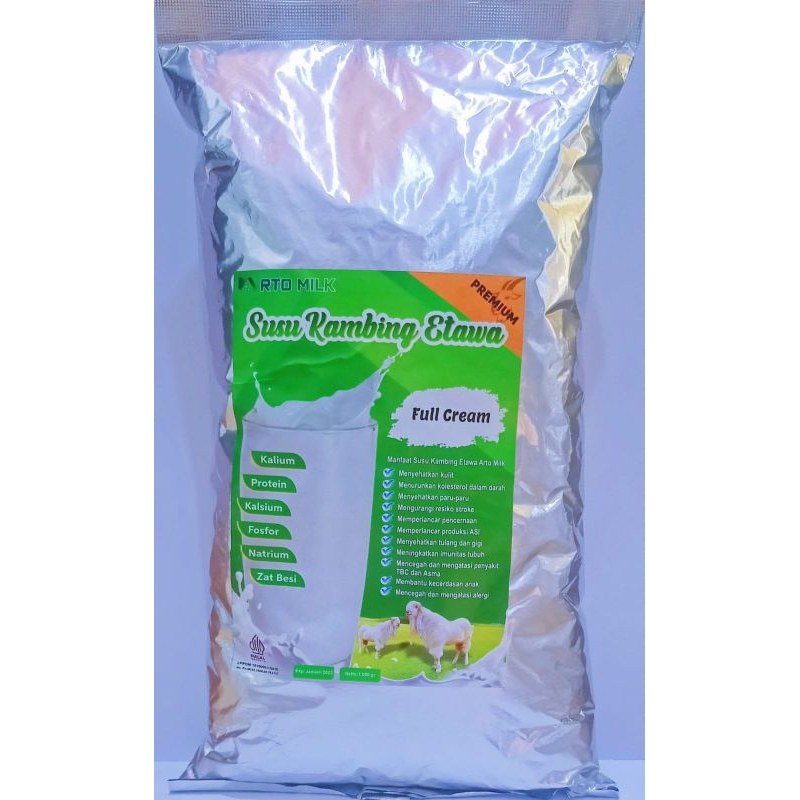 

susu bubuk kambing etawa premium 1kg rasa full cream Arto milk