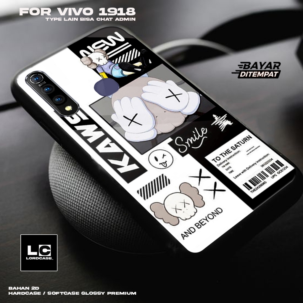 Case VIVO 1918 - Casing Hp Terbaru 2023 Lordcase [ KAWS] Silikon Hp Mewah - Kesing Hp VIVO 1918 - Ca