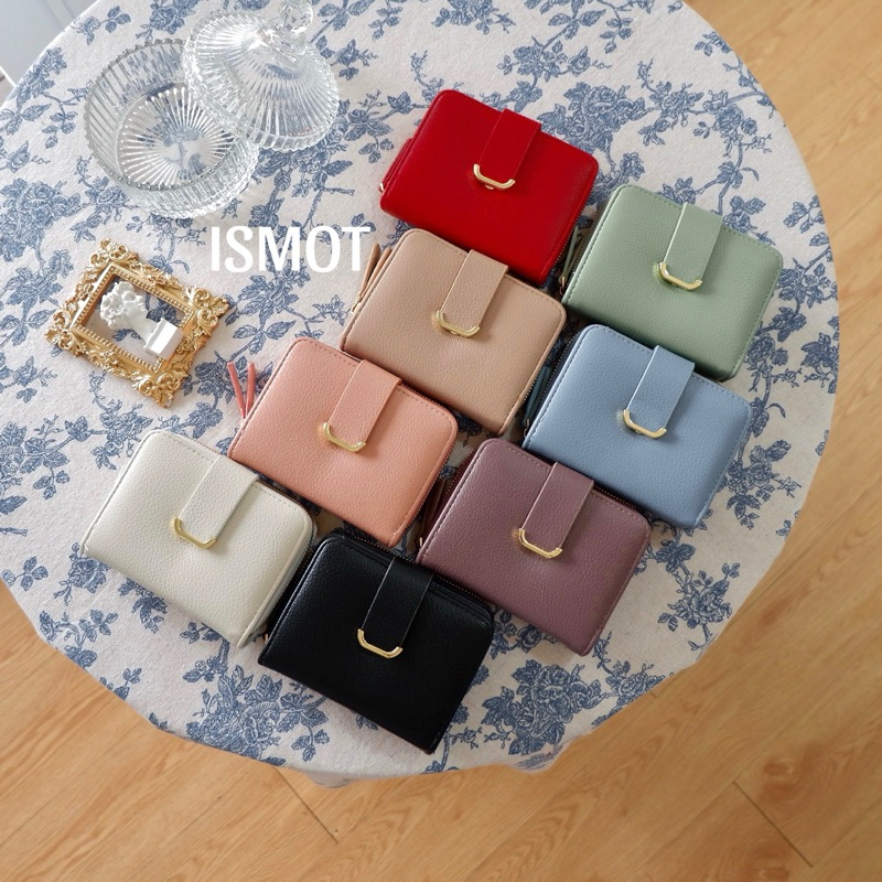 ISMOT Lovey - Dompet Wanita Fashion Import - Wallet Premium Pendek Lipat Kancing Unik Lucu