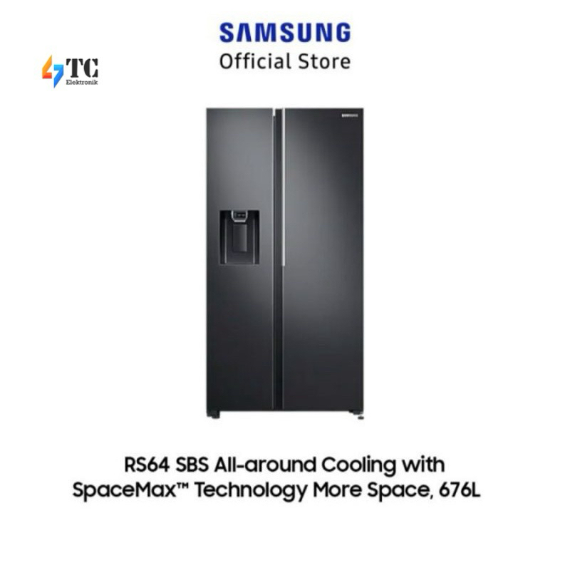 Kulkas SAMSUNG Side By Side RS64R5141B4 Dispenser 676 Liter