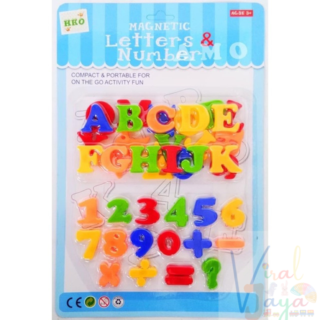 Mainan Edukasi Huruf / Mainan Edukasi Angka / Mainan Magnet Huruf dan Angka / Magnetic Alphabeth / A