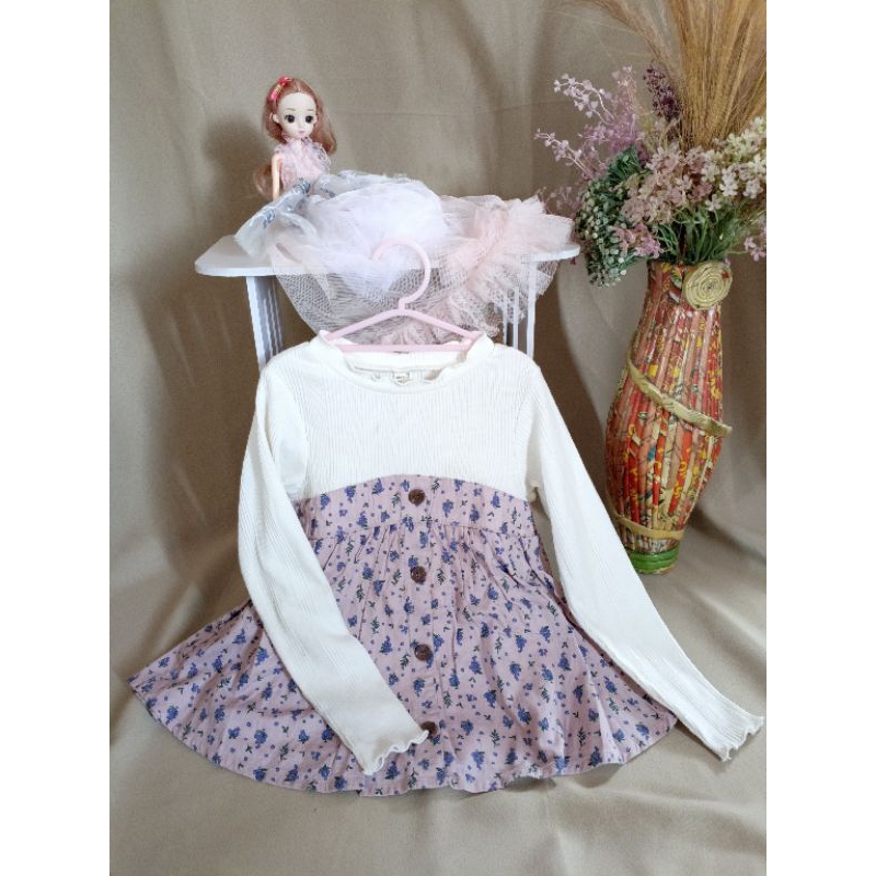 Atasan Anak Perempuan Motif Vintage - Baju Anak Perempuan - Dress Anak - Gaun Anak