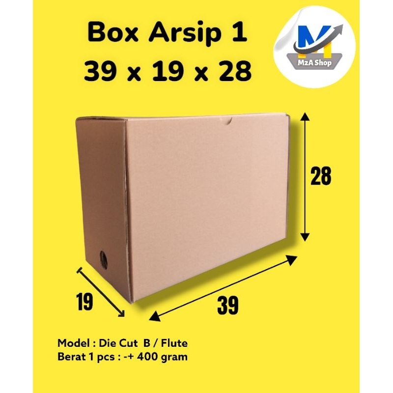 

Box • Kotak • Kardus Arsip/ File 1 • Uk. 39x19x28cm