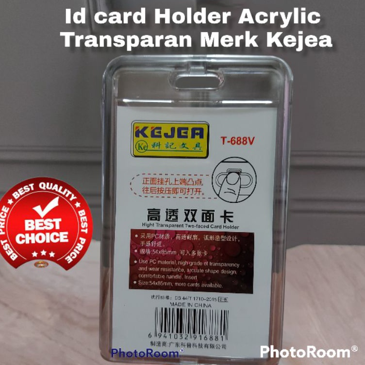 

Ready Stok Id Card Holder Acrylic Transparant Kejea Nametag Id Card Holder Mika 2 Sisi Tempat Id Card Holder Transparant