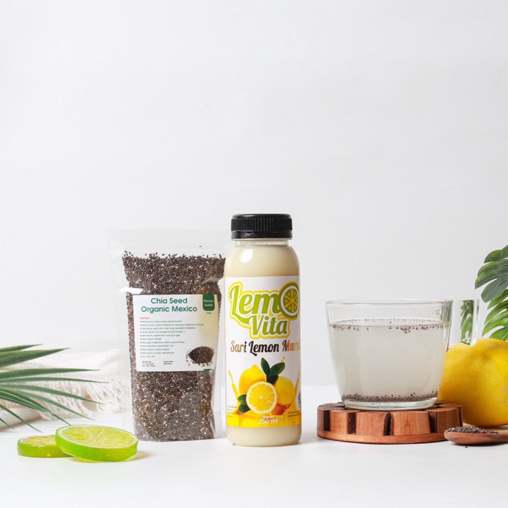 

➲➛☆ PAKET HEMAT CHIA SEED 100gr + LEMOVITA 250ml Paket Jus diet Promo