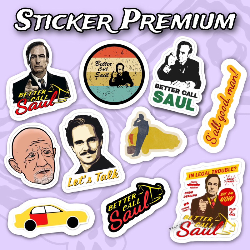 

Sticker Better Call Saul pack 10 pcs waterproof premium