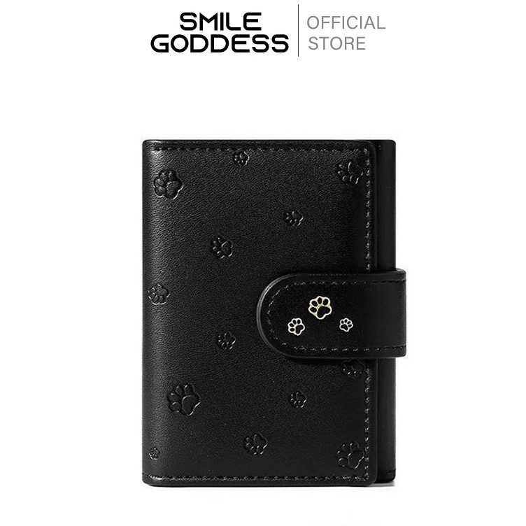 Terupdate Smile Goddess Dompet Wanita Baru Bergaya Pemegang Kartu Dompet Lipat Warna Solid D241 Best