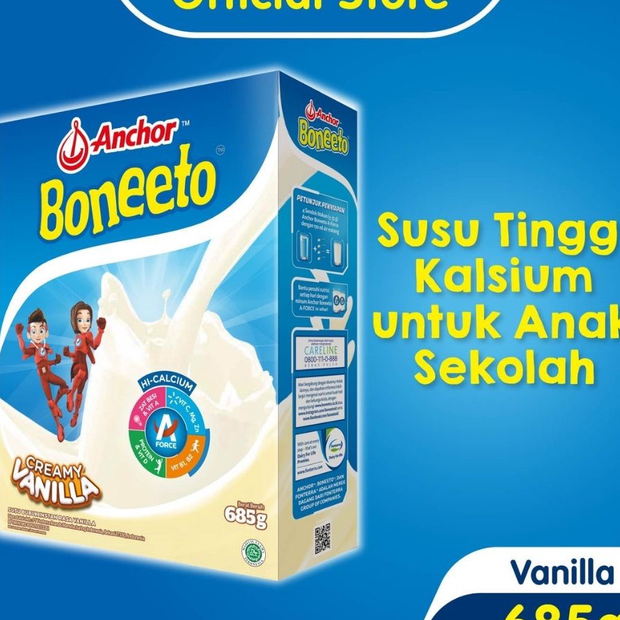 

NDCJ4533 GROSIR Boneeto Susu Bubuk Anak Sekolah Creamy Vanilla 685g - Nutrisi Pertumbuhan Anak untuk Daya Pikir dan Tubuh Aktif